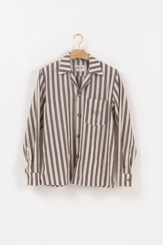 Brown Nautical Stripe Shirt made by Kennedy Gray