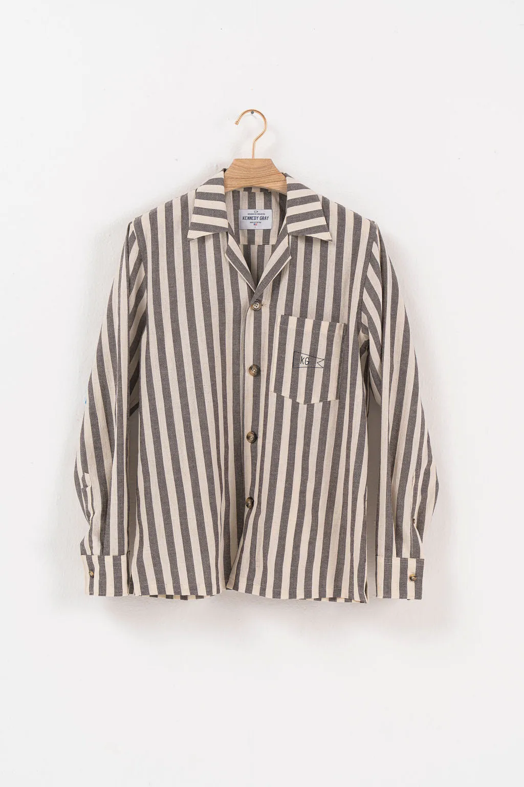 Brown Nautical Stripe Shirt sold by Kennedy Gray