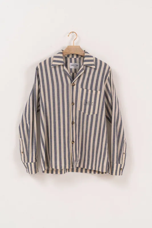 Blue Nautical Stripe Shirt made by Kennedy Gray