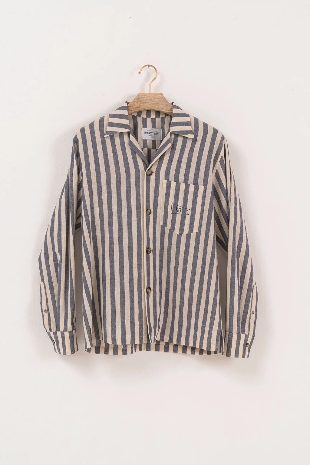Blue Nautical Stripe Shirt sold by Kennedy Gray