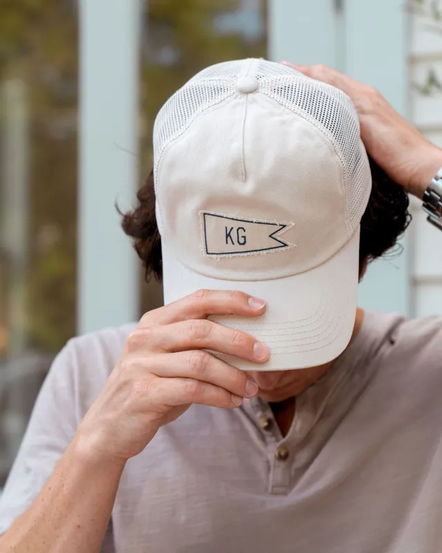 Twill Trucker Burgee Flag Hat made by Kennedy Gray
