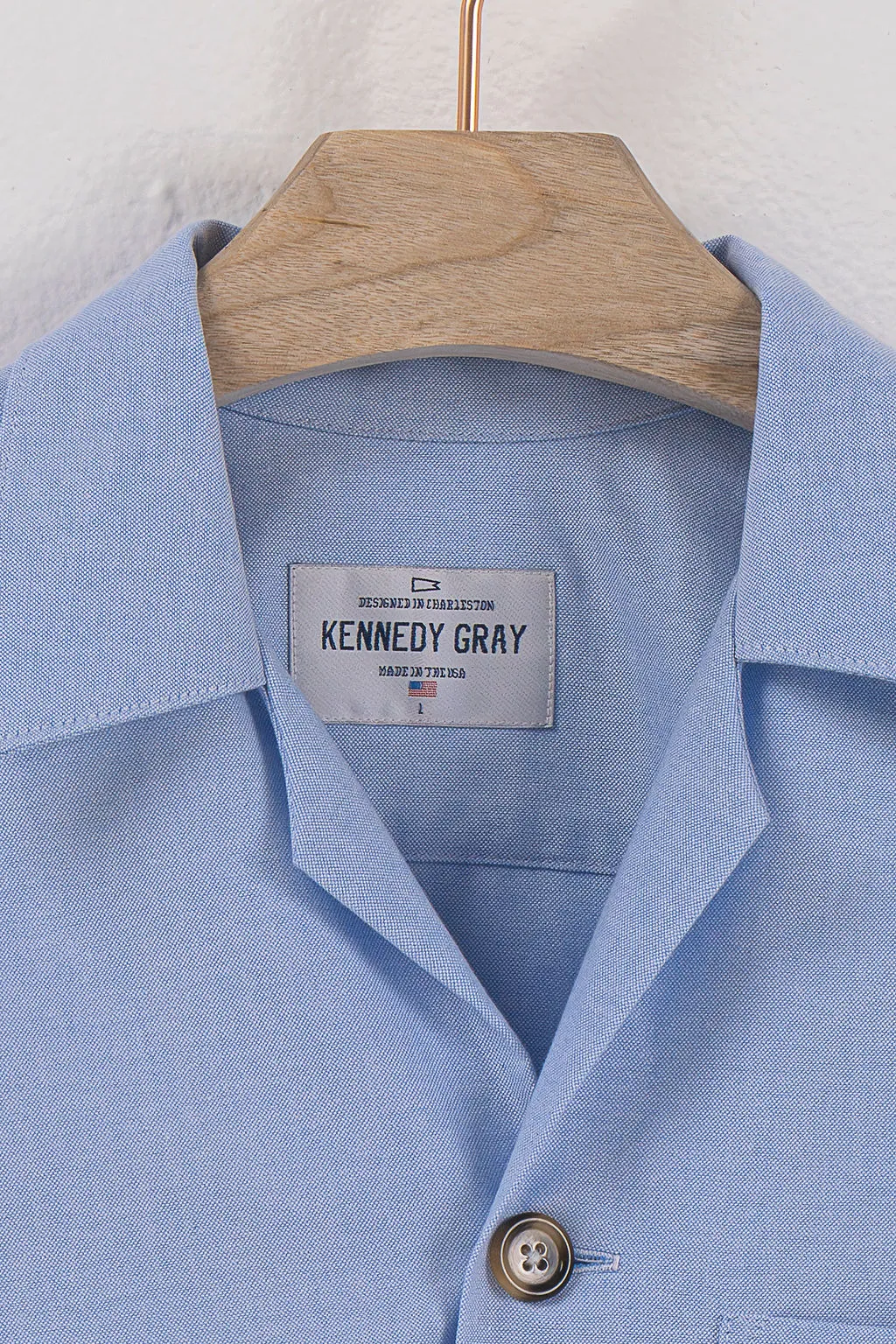 Blue Oxford Shirt sold by Kennedy Gray product image thumbnail 5