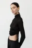 Sheer Ruched Top - Black sold by St. Agni