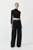 Sheer Ruched Top - Black sold by St. Agni