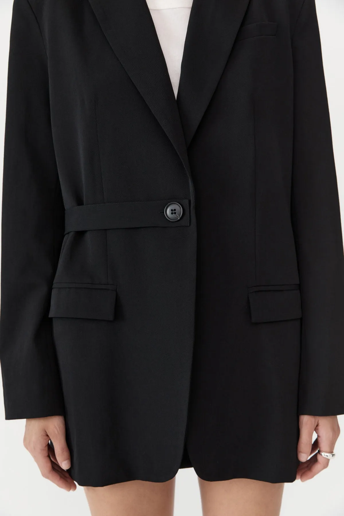 Belt Detail Blazer - Black sold by St. Agni product image thumbnail 4