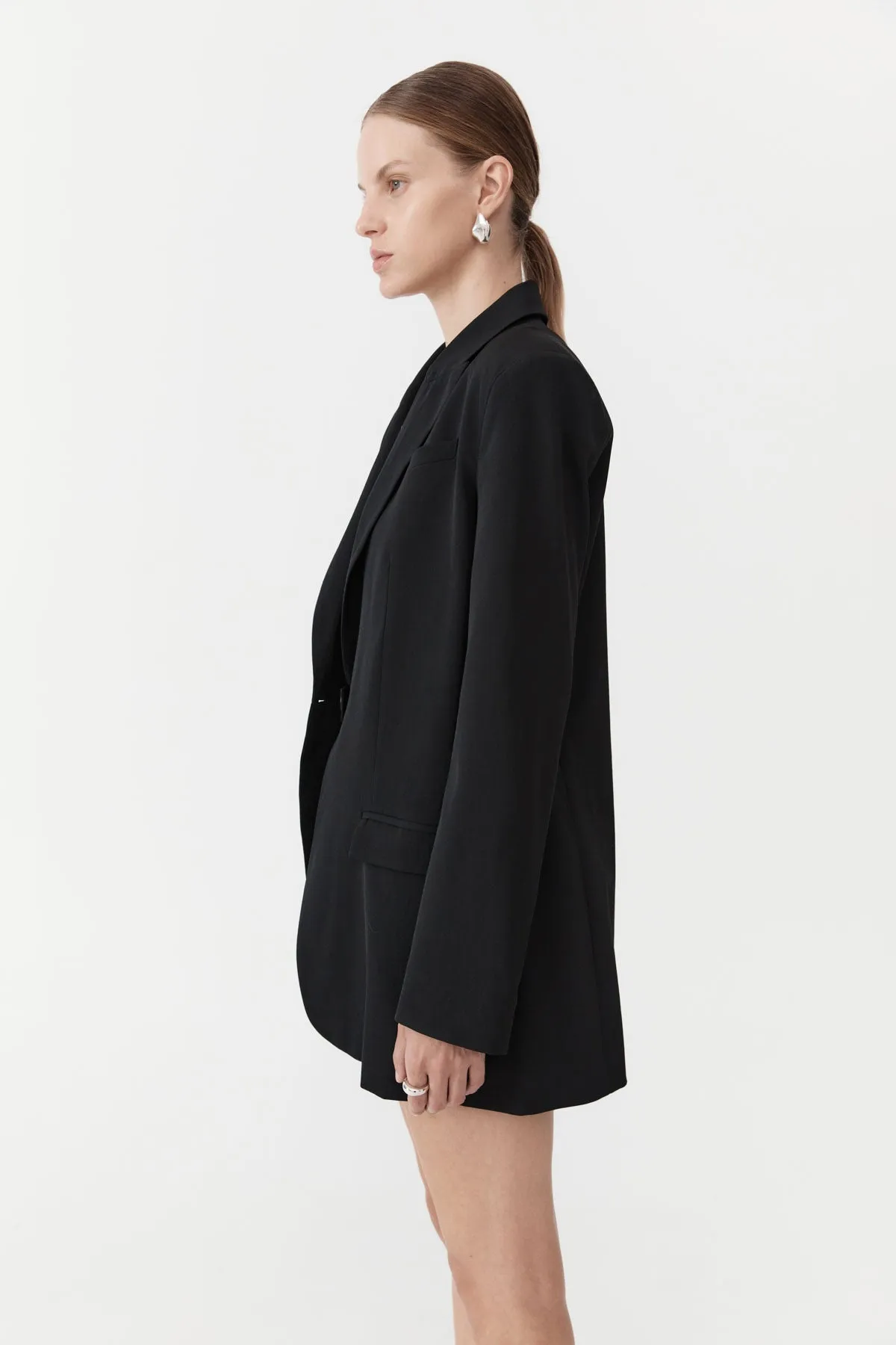 Belt Detail Blazer - Black sold by St. Agni product image thumbnail 3