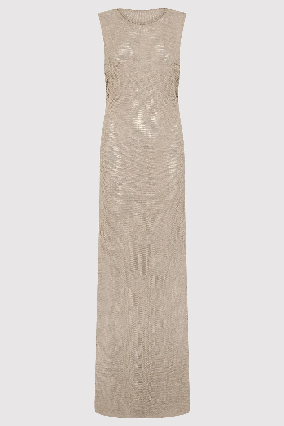 Mesh Tuck Back Maxi Dress - Fog sold by St. Agni product image thumbnail 5