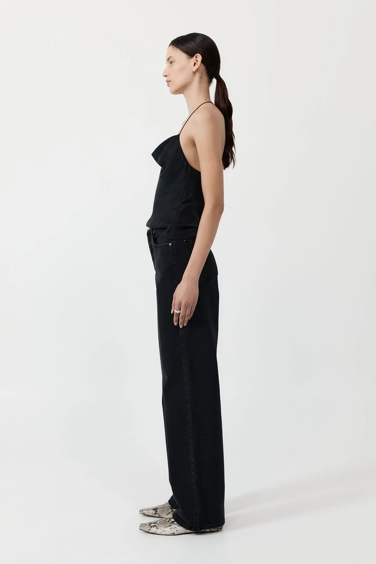 Mid Rise Wide Leg - Washed Black sold by St. Agni product image thumbnail 3
