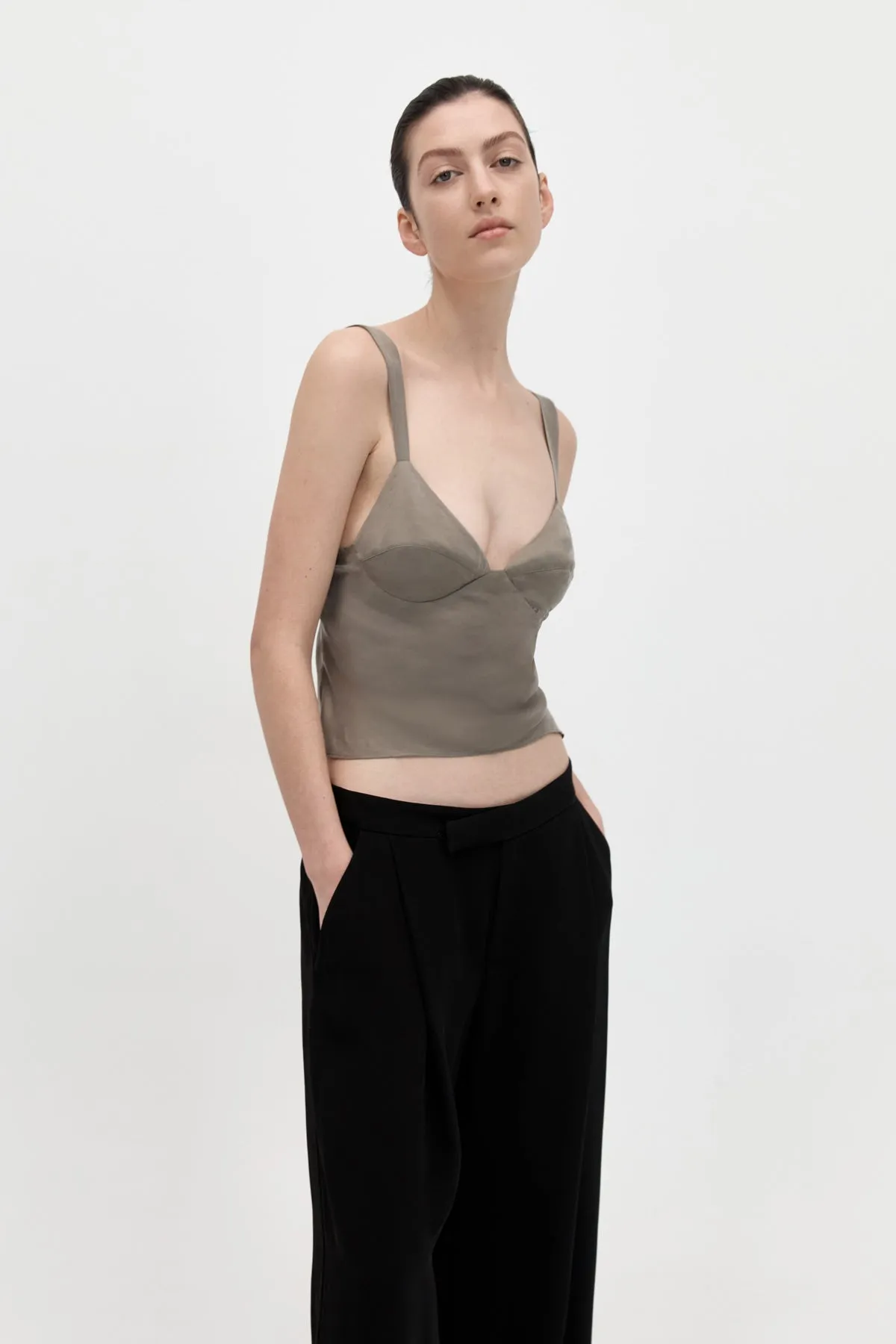 Peignoir Camisole - Castor Grey sold by St. Agni