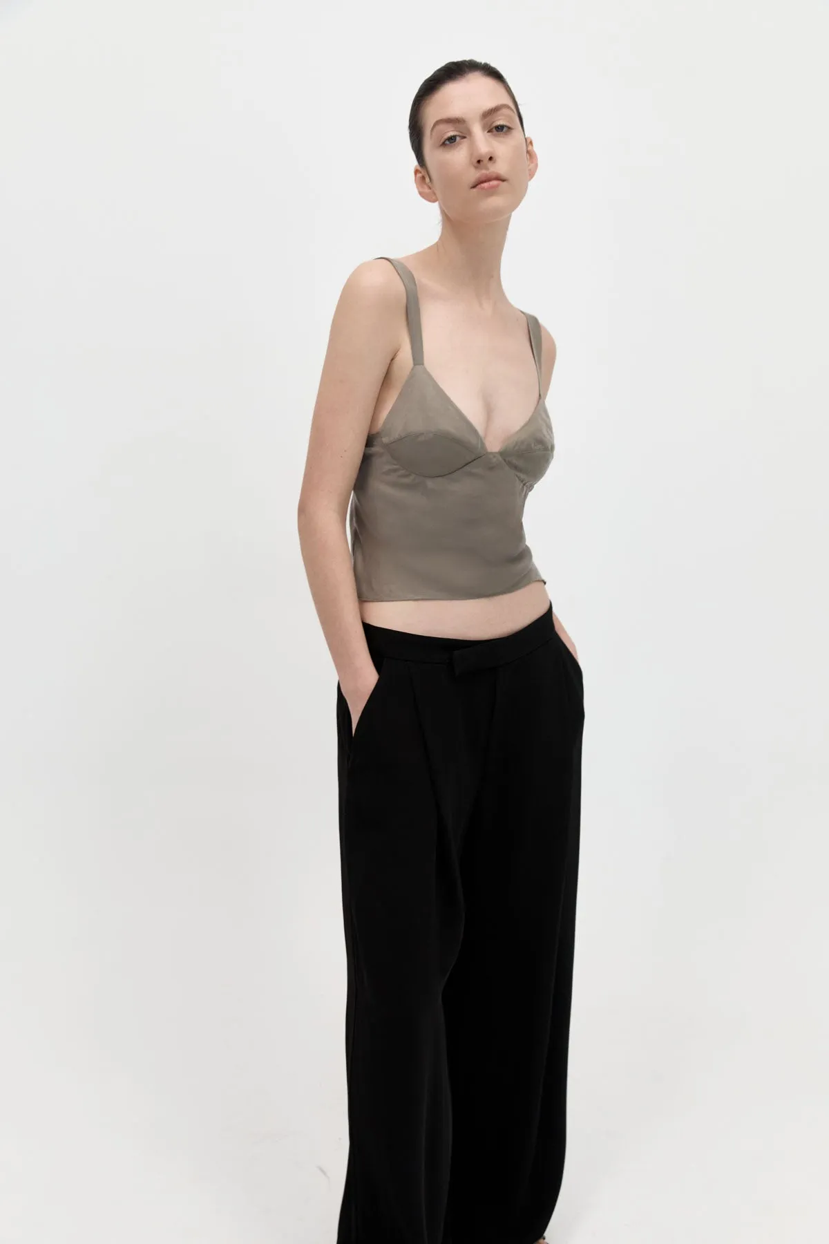 Peignoir Camisole - Castor Grey sold by St. Agni product image thumbnail 2