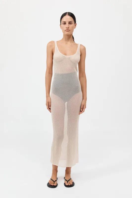 Fine Crochet Tank Dress - Sand made by St. Agni