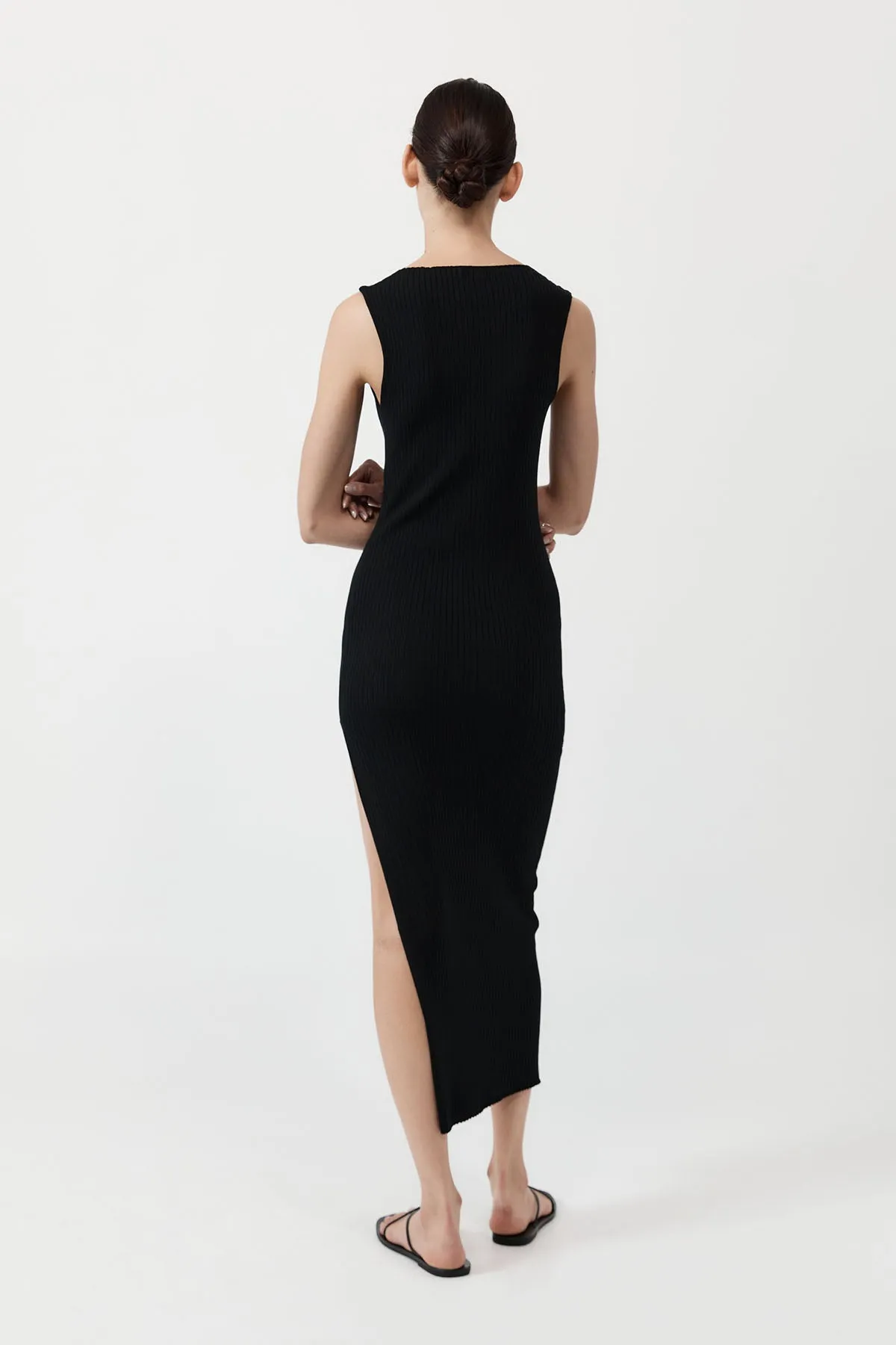 Cut Away Knit Dress - Black sold by St. Agni product image thumbnail 4