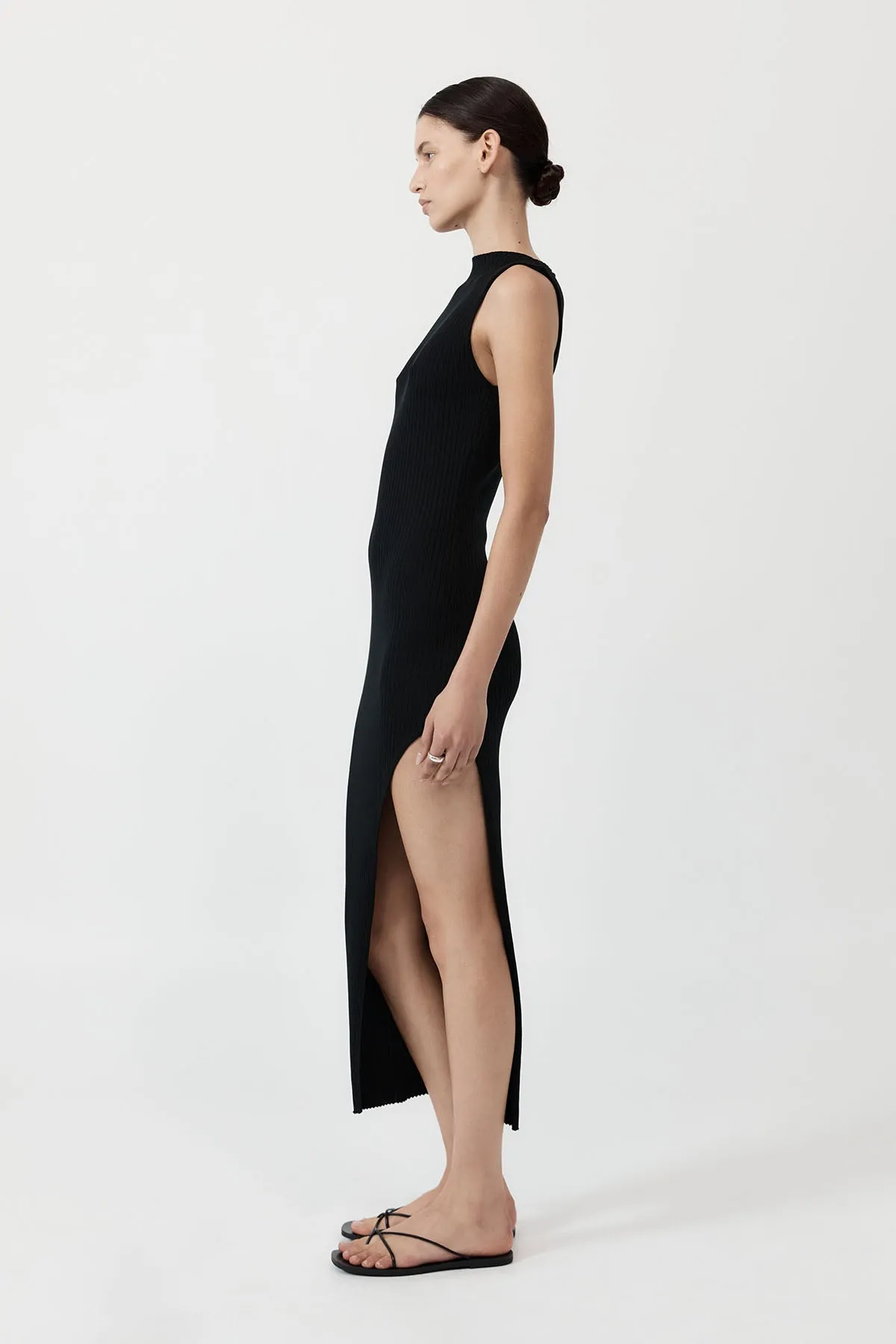 Cut Away Knit Dress - Black sold by St. Agni product image thumbnail 3