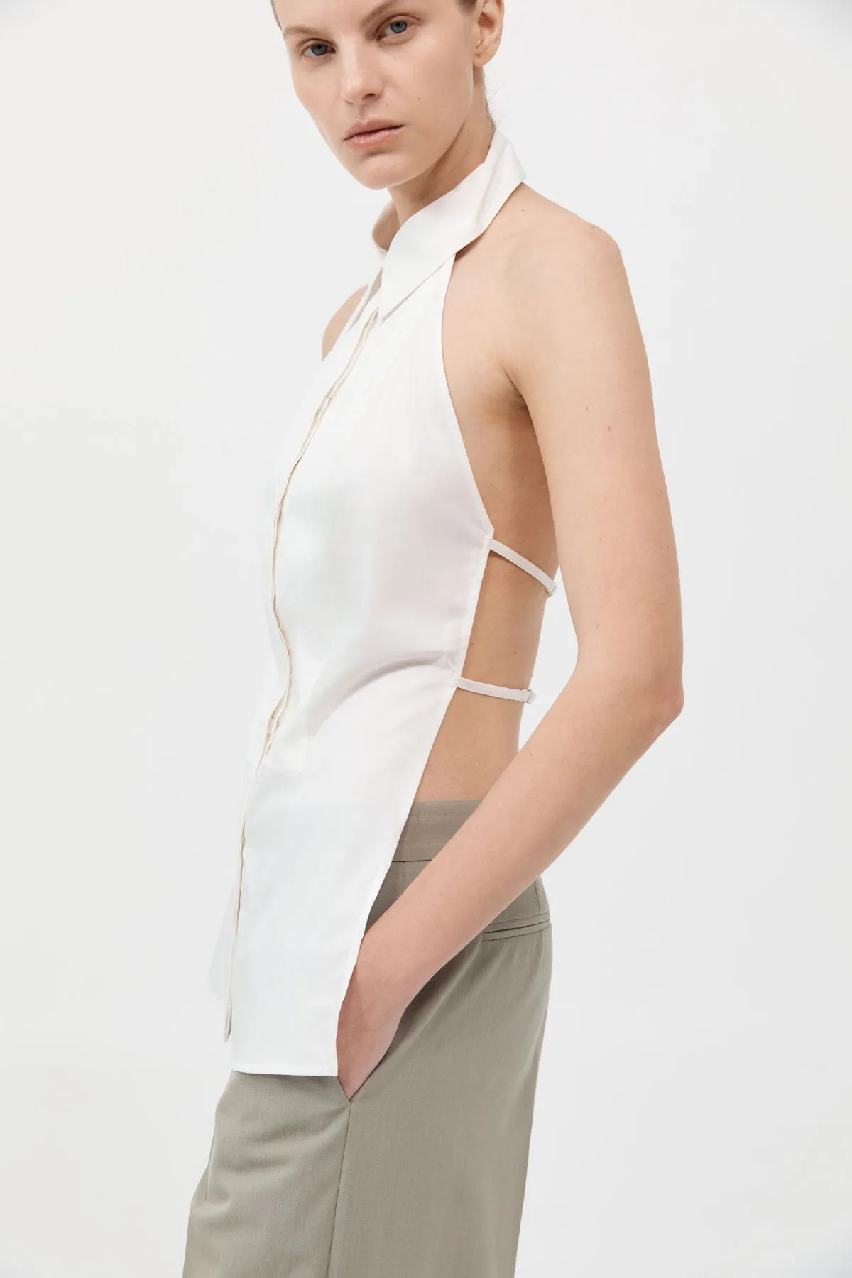 Halter Shirt - White sold by St. Agni