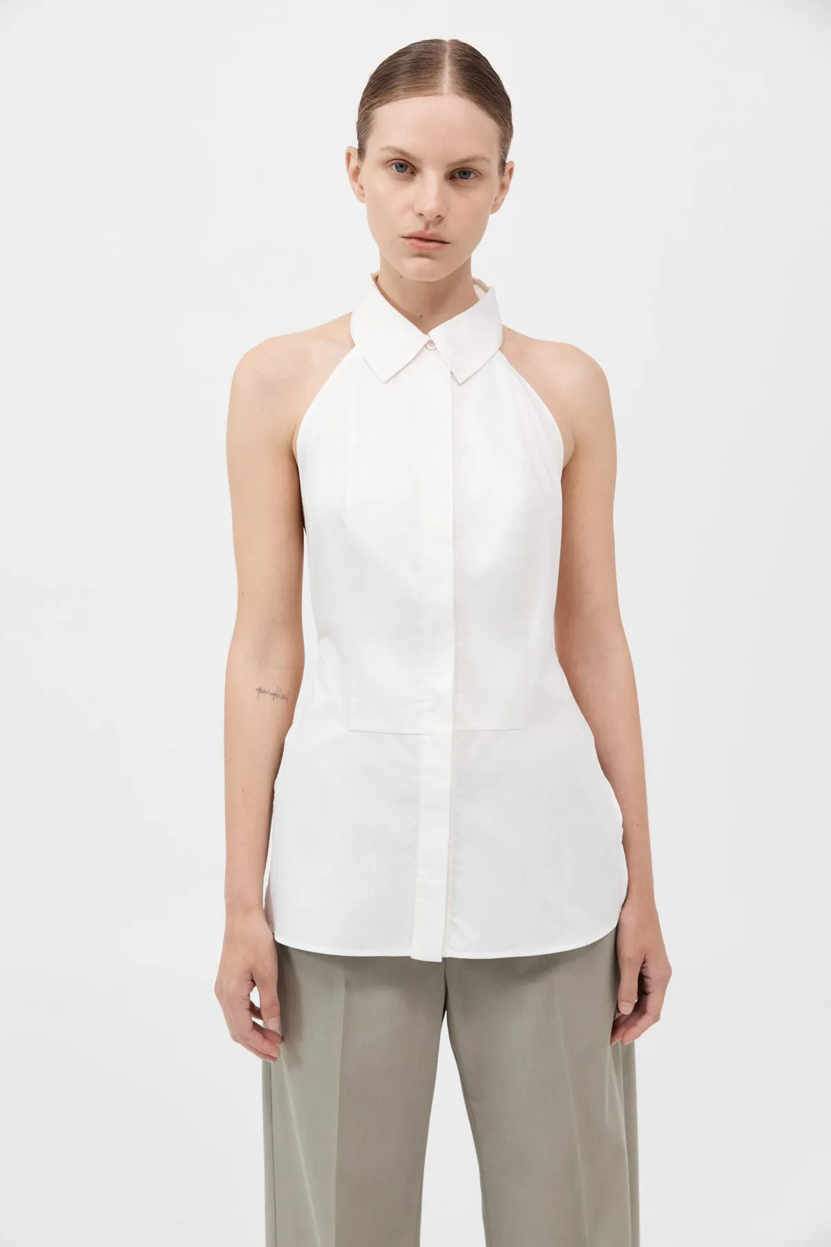 Halter Shirt - White sold by St. Agni product image thumbnail 4