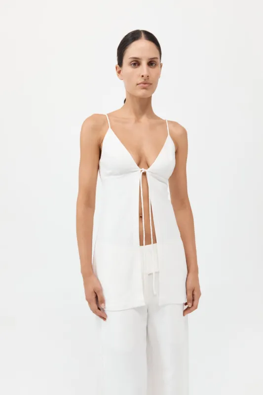 Tie Front Top - Salt sold by St. Agni