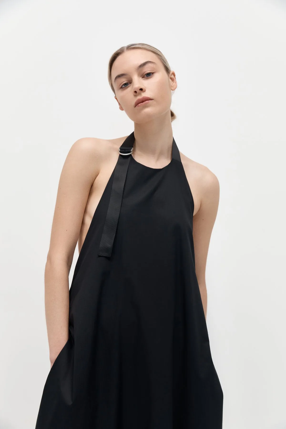 Ring Detail Halter Dress - Black sold by St. Agni product image thumbnail 2