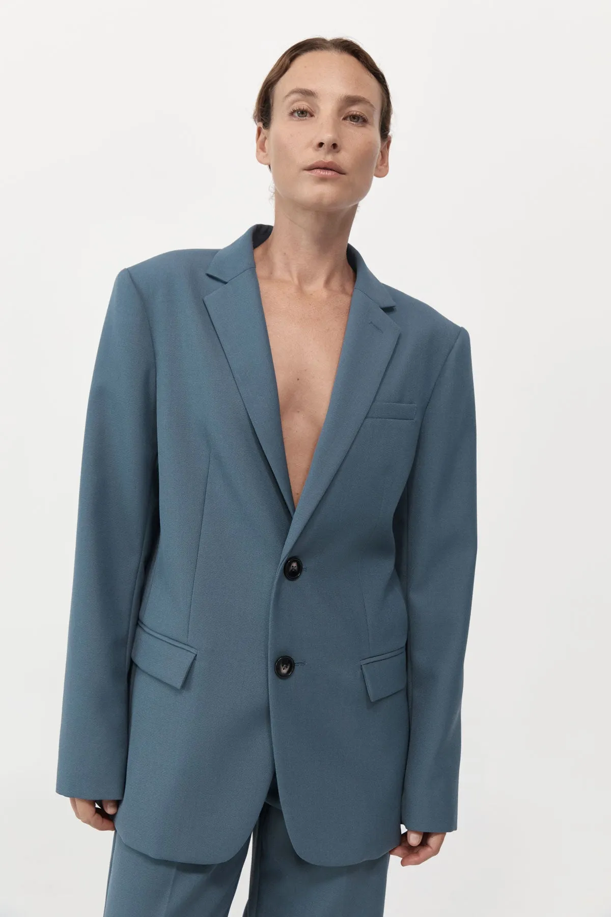 Carter Blazer - Slate sold by St. Agni