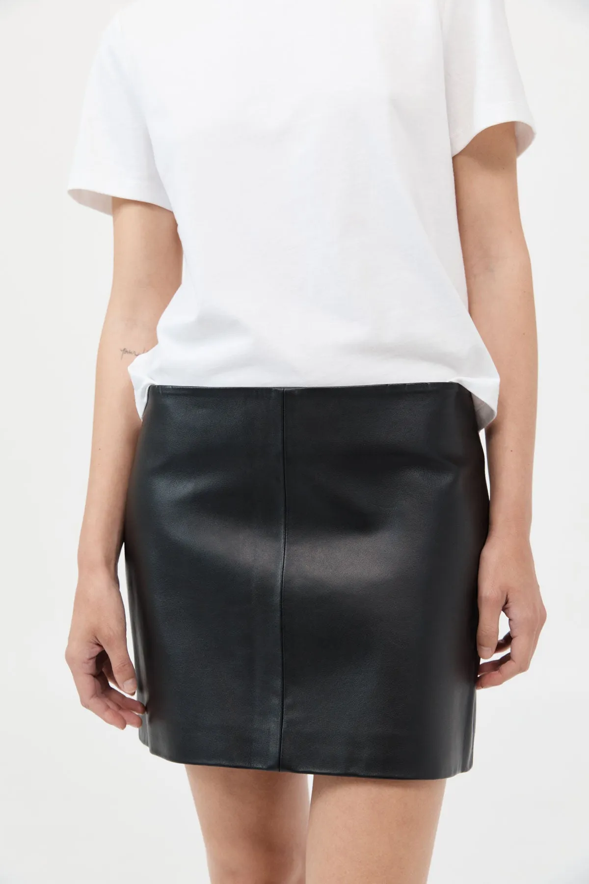 Leather Mini Skirt - Black sold by St. Agni product image thumbnail 2