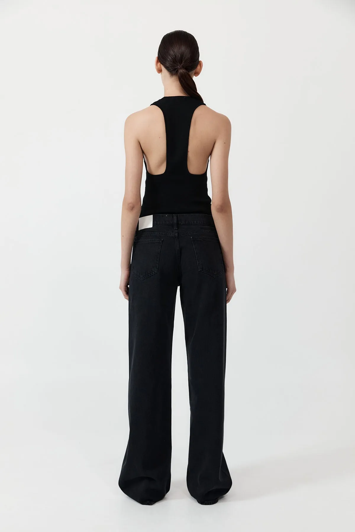 Low Rise Jeans - Washed Black sold by St. Agni product image thumbnail 3