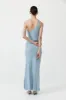 Asymm Drape Maxi Dress - Stone Blue sold by St. Agni