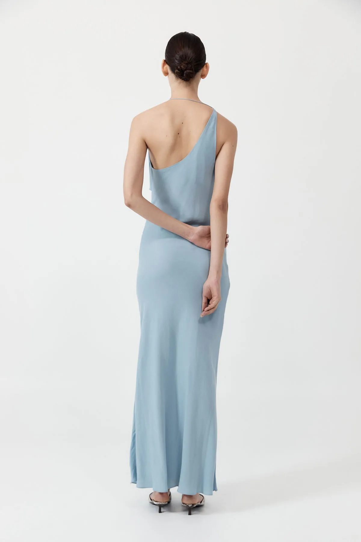 Asymm Drape Maxi Dress - Stone Blue sold by St. Agni product image thumbnail 4