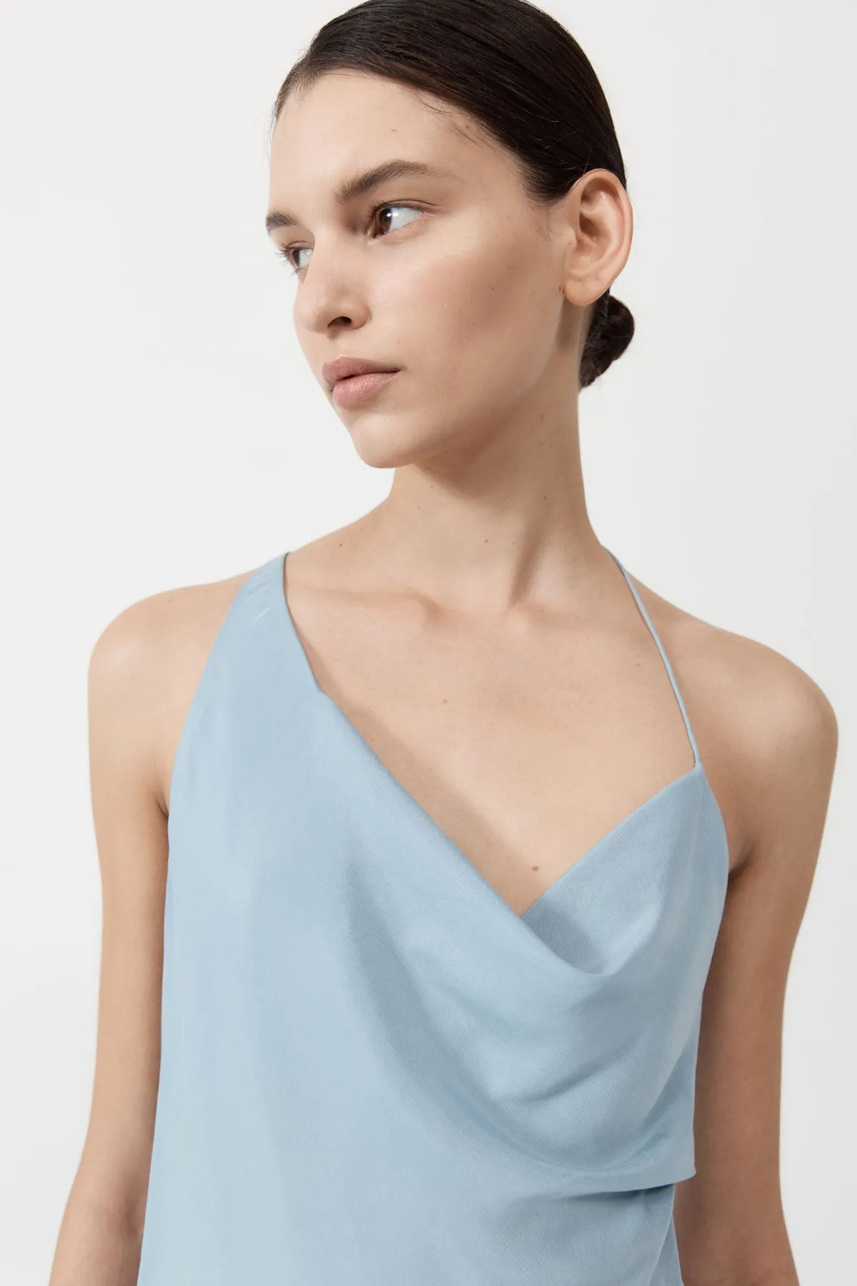 Asymm Drape Maxi Dress - Stone Blue sold by St. Agni product image thumbnail 2