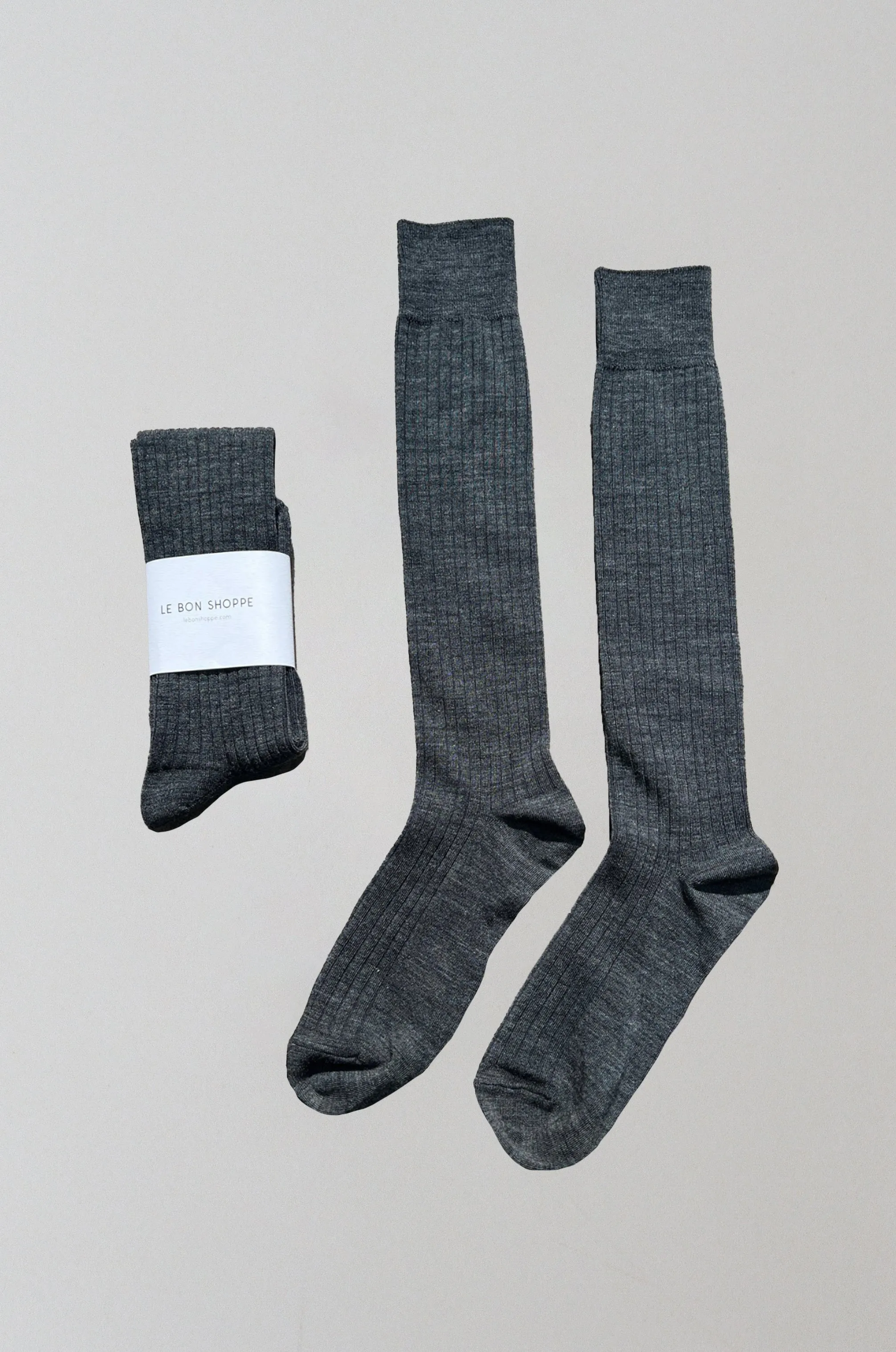 Schoolgirl Socks - Charcoal Melange - By Le Bon sold by St. Agni product image thumbnail 2