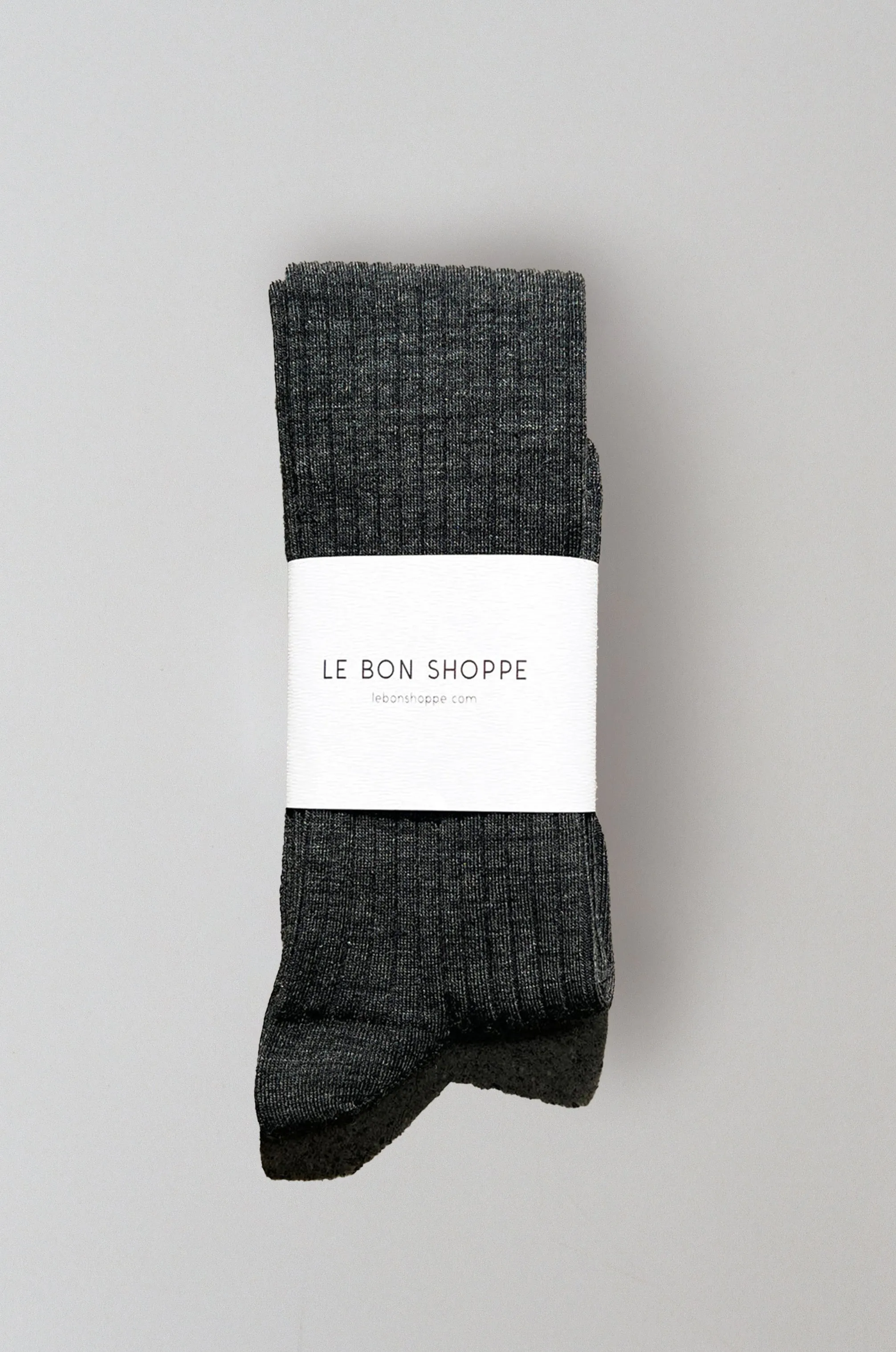 Schoolgirl Socks - Charcoal Melange - By Le Bon sold by St. Agni