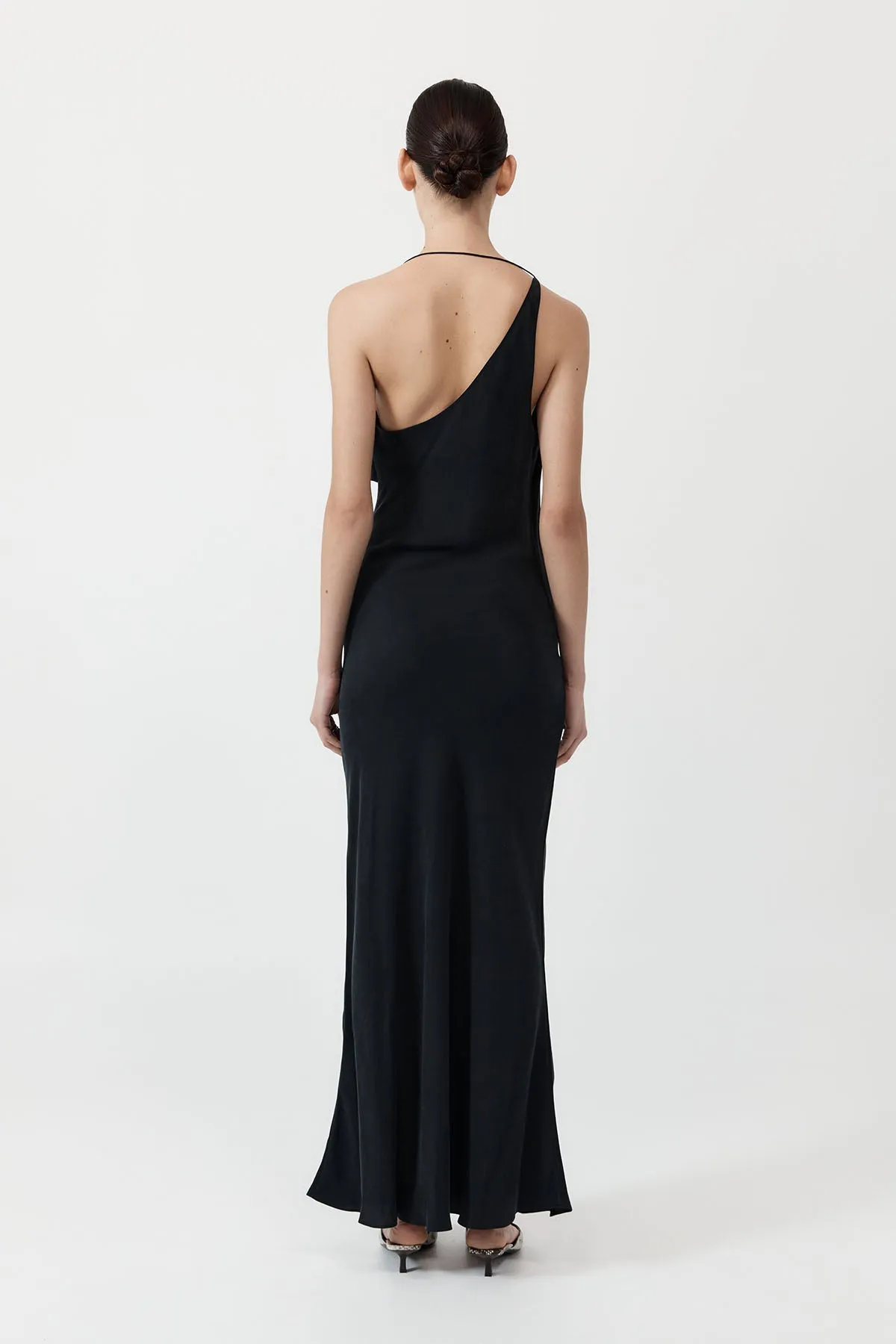 Asymm Drape Maxi Dress - Washed Black sold by St. Agni product image thumbnail 5