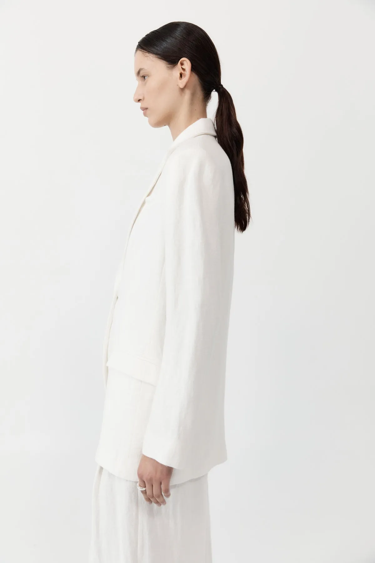Tailored Linen Blazer - Ivory sold by St. Agni product image thumbnail 3