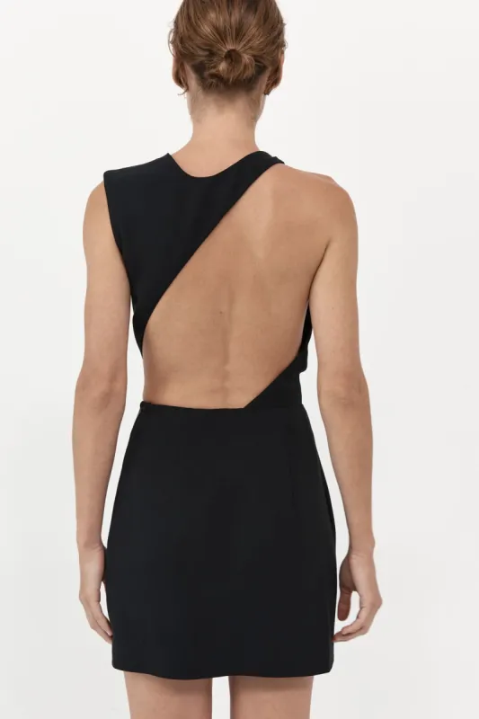 Deconstructed Mini Dress - Black sold by St. Agni