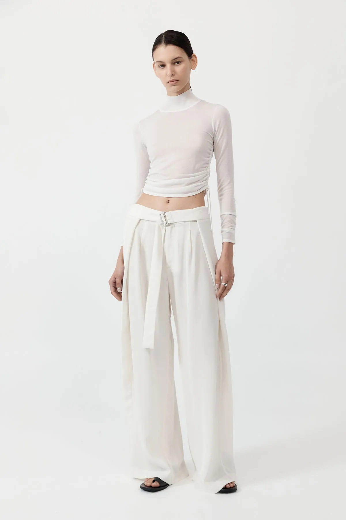 Fold Trousers - Off White sold by St. Agni product image thumbnail 4