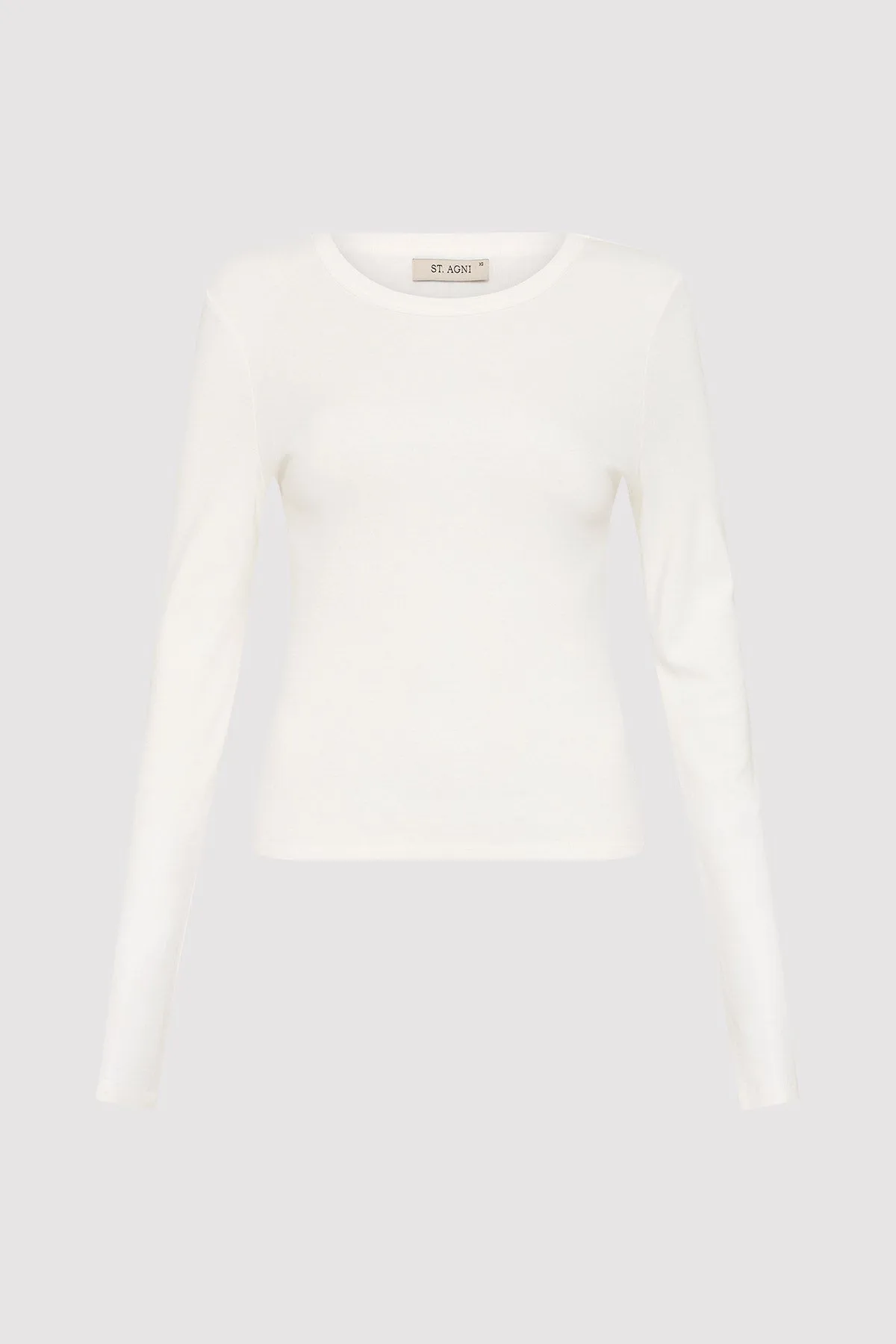 Organic Cotton Long Sleeve Top - White sold by St. Agni product image thumbnail 5