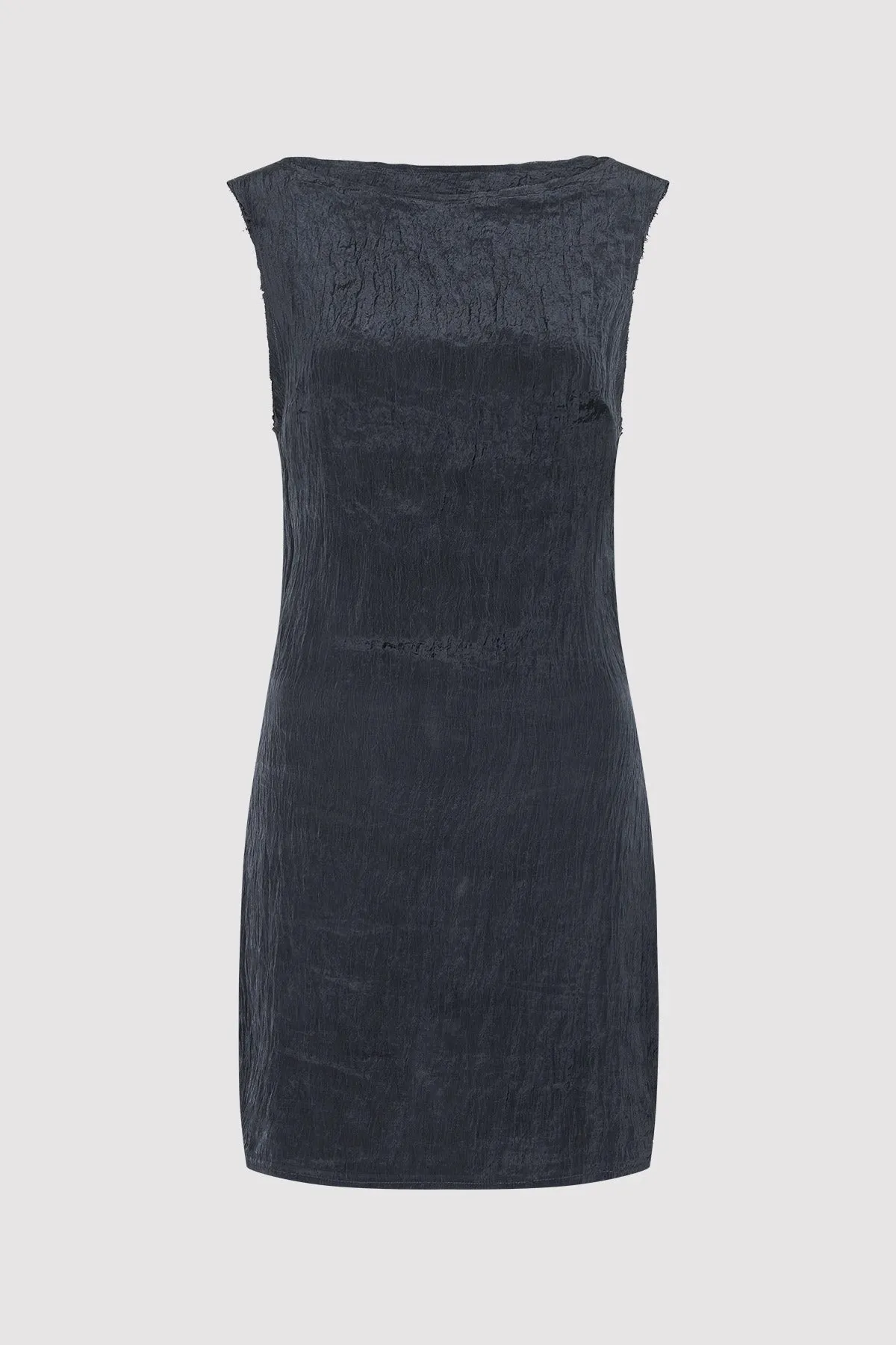 Textured Open Back Mini Dress - Ink sold by St. Agni product image thumbnail 5