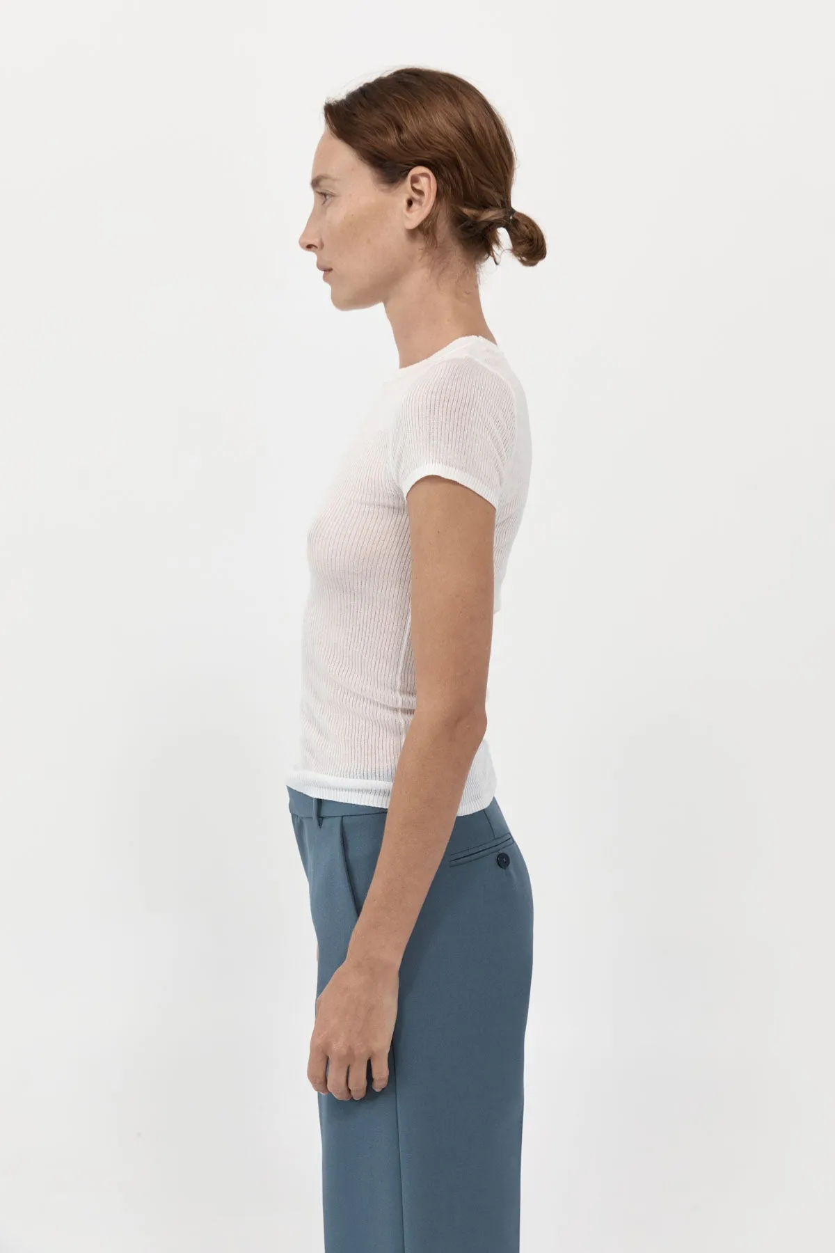 Second Skin Knit Tee - White sold by St. Agni product image thumbnail 3