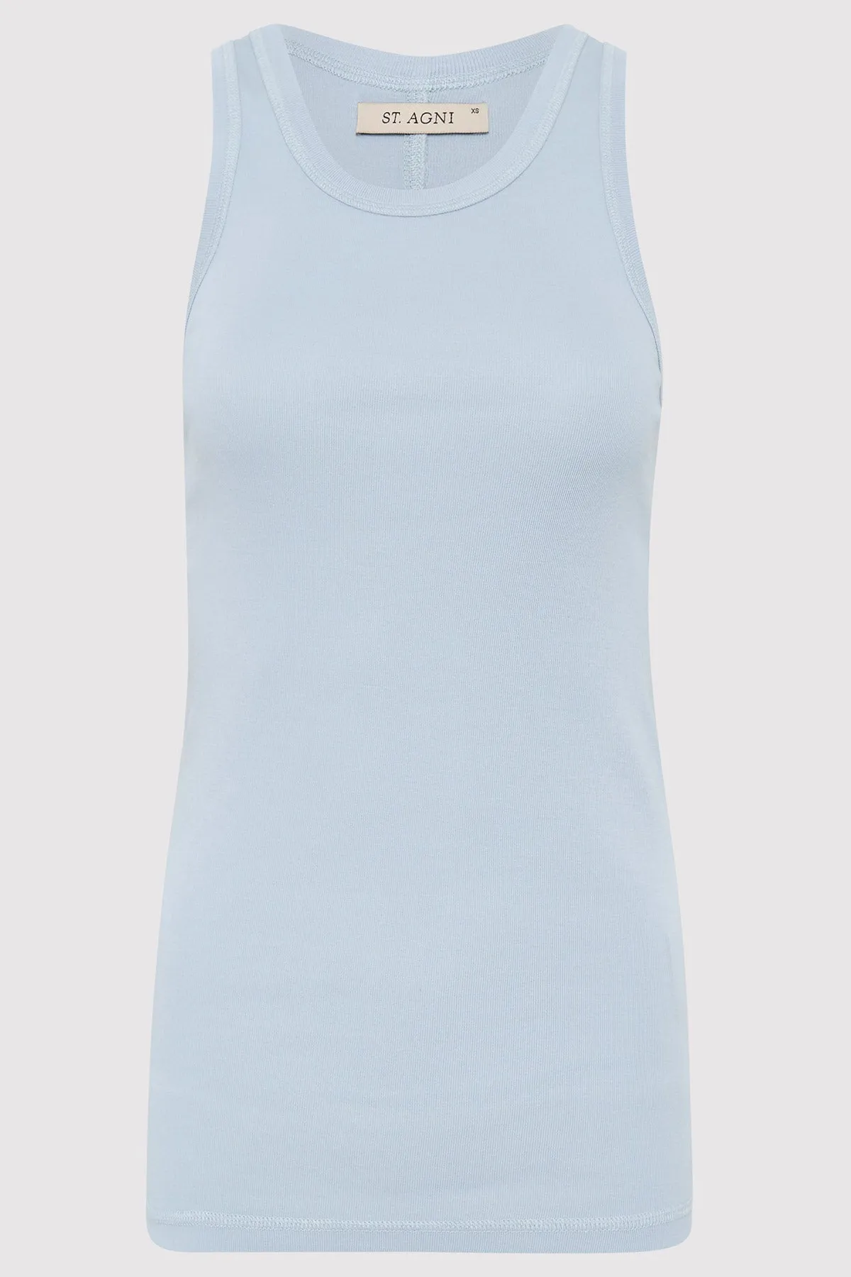 Organic Cotton Singlet - Stone Blue sold by St. Agni product image thumbnail 4