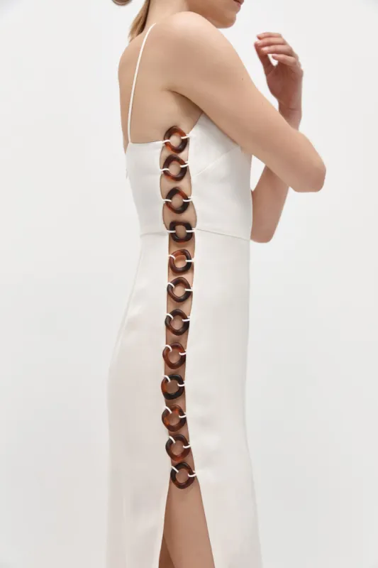 Link Detail Dress - Cool White made by St. Agni
