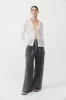 Sheer Linen Tie Top - White sold by St. Agni