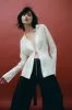 Sheer Linen Tie Top - White sold by St. Agni