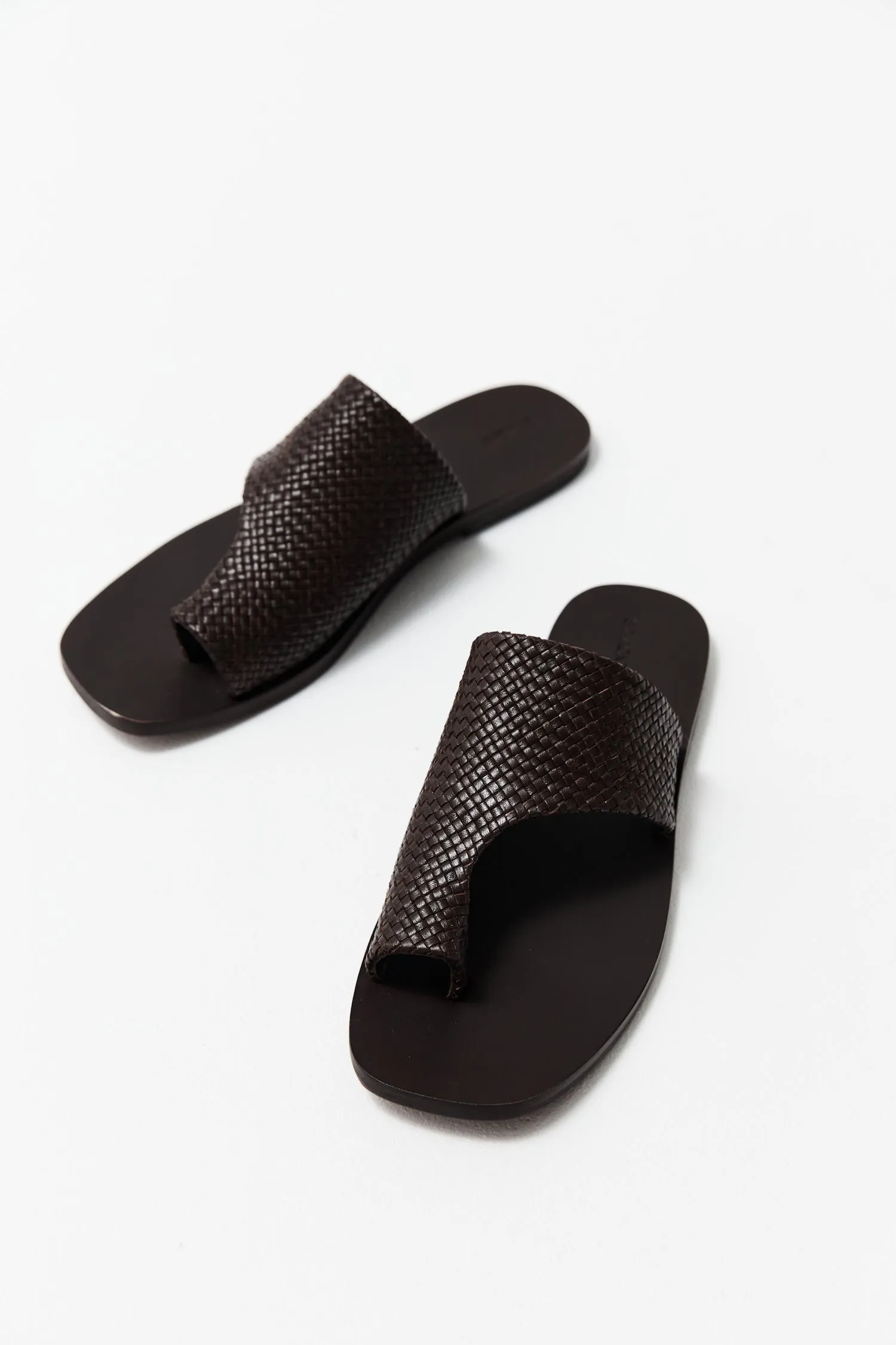 Woven Abstract Slide - Chocolate sold by St. Agni