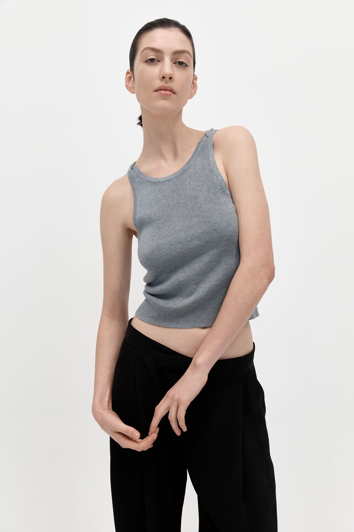 Knit Tank - Grey Marle sold by St. Agni