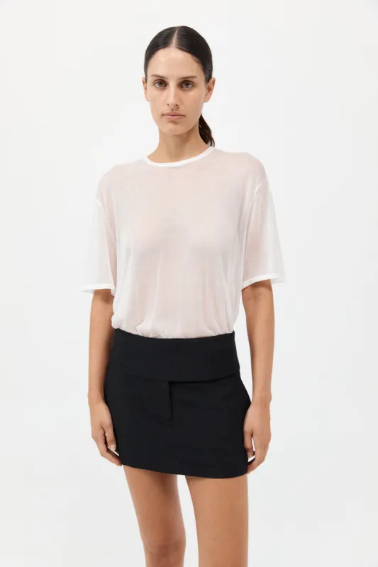 Sheer Oversized Tee - White sold by St. Agni