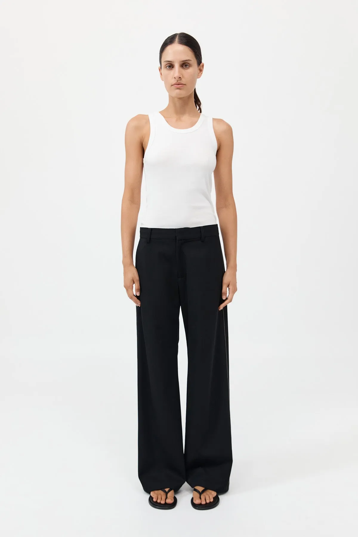 Side Stripe Pants - Black sold by St. Agni