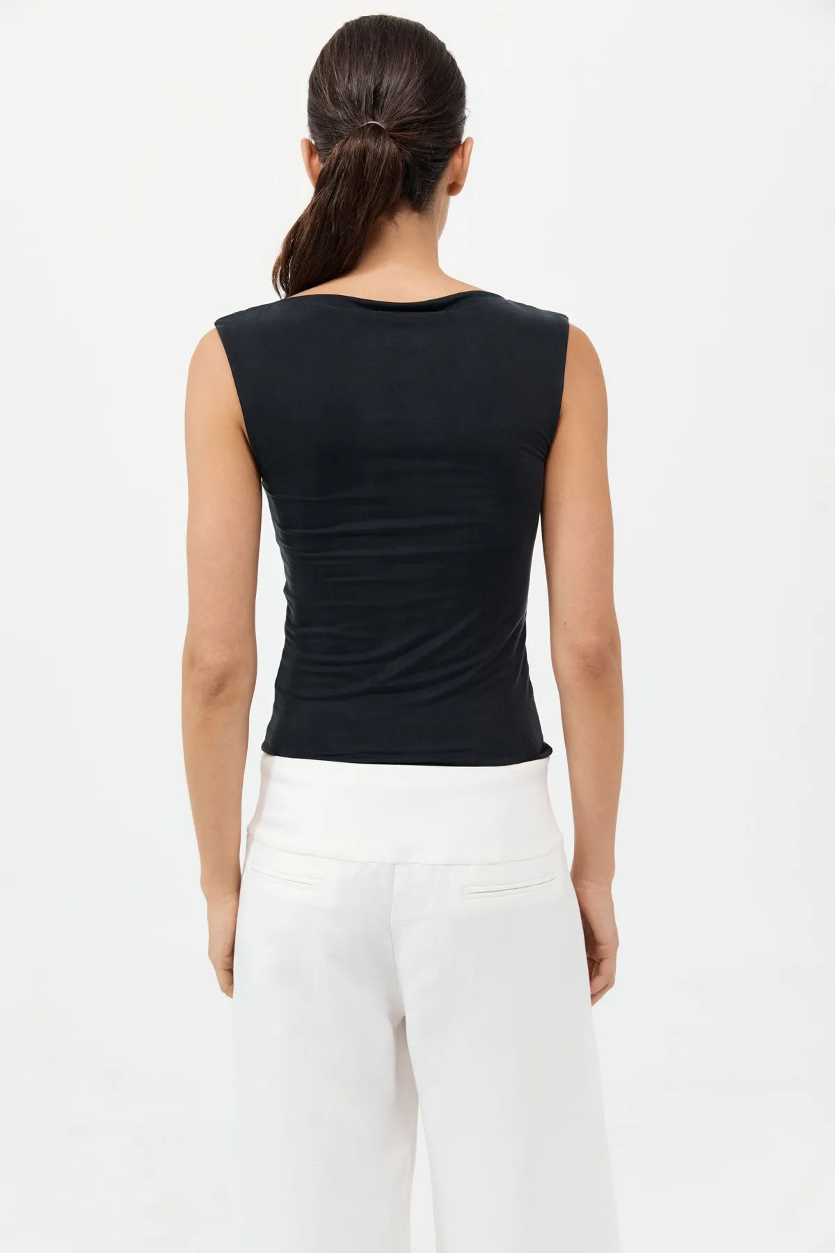 Cupro Jersey Top - Black sold by St. Agni product image thumbnail 4
