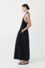 Plunge Neck Dress - Black sold by St. Agni