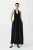 Plunge Neck Dress - Black sold by St. Agni
