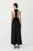 Plunge Neck Dress - Black sold by St. Agni