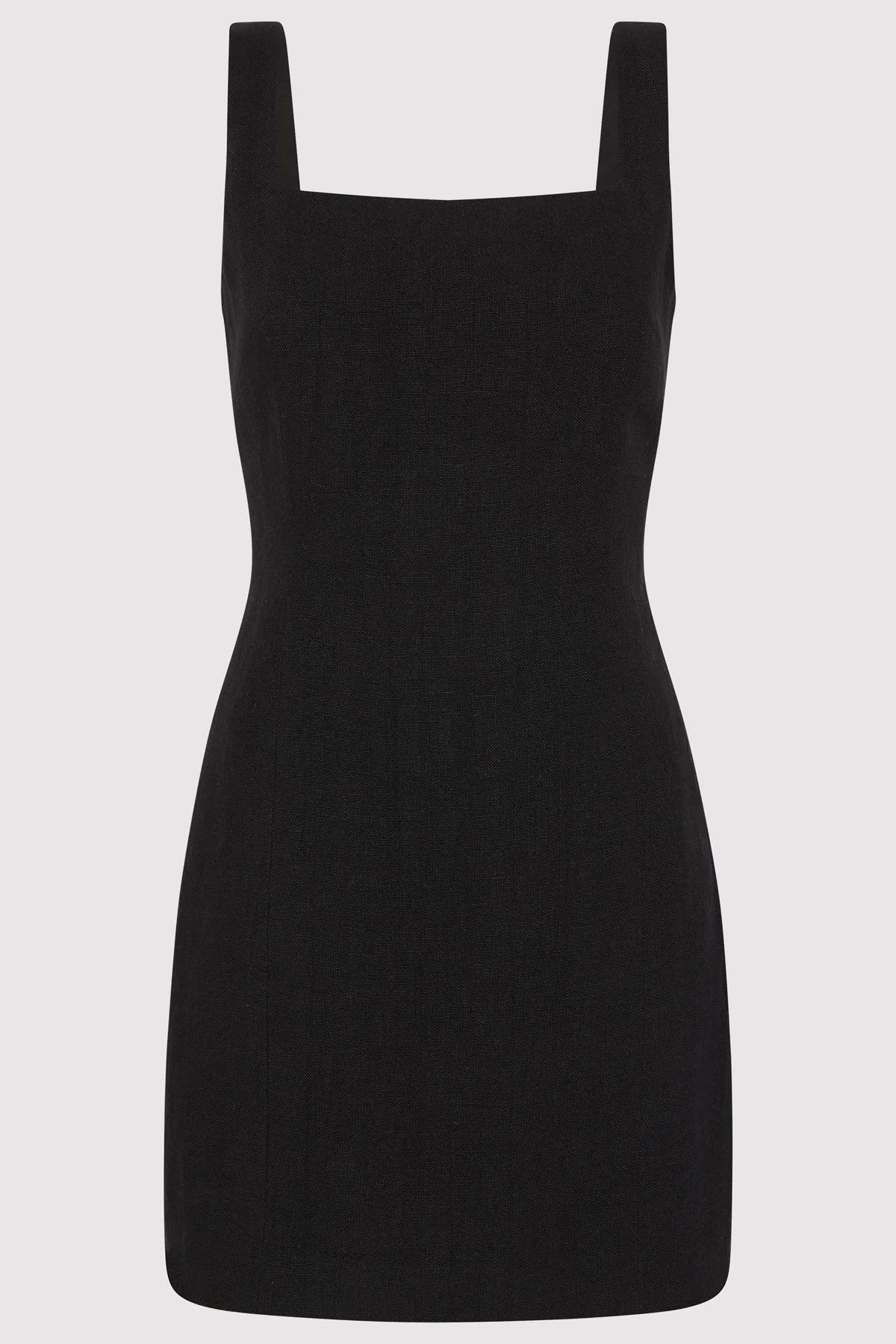 Linen Square Neck Mini Dress - Black sold by St. Agni product image thumbnail 5
