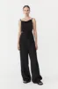 Textured Silk Pants - Black sold by St. Agni